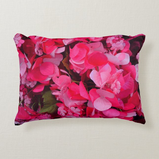 Coussin extérieur à fleurs roses (Devant)