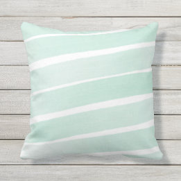 Coussin extérieur à la pinte verte et blanche