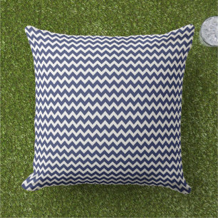 Coussin extérieur à rayures Zig Zag