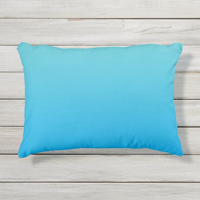 Coussin extérieur bleu d'Ombre d'Aqua (Devant)