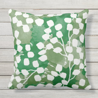 Coussin extérieur botanique, vert