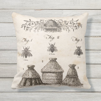 coussin extérieur d'abeilles et ruches botaniques 