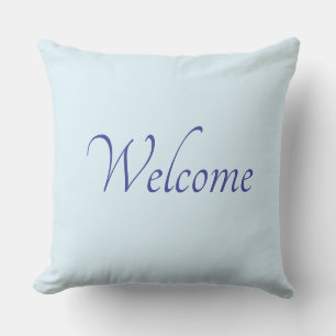 Coussin extérieur de bienvenue bleu poudré