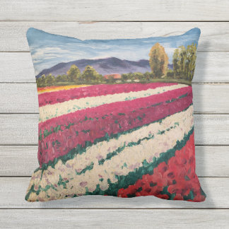 Coussin extérieur de "tulipes"