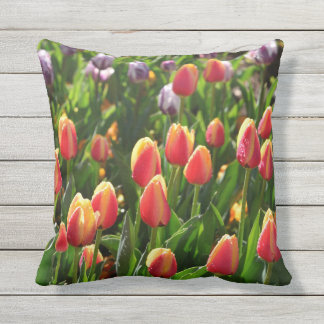 coussin extérieur de tulipes de matin