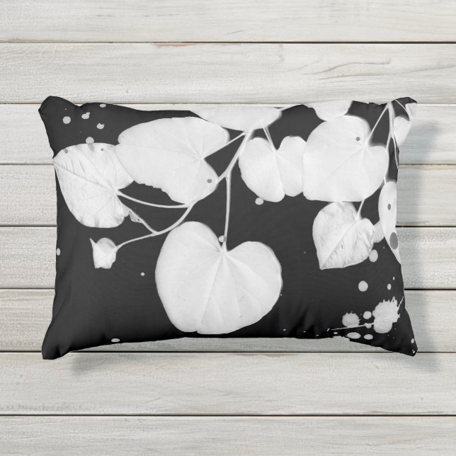 coussin extérieur design noir et blanc (Devant)