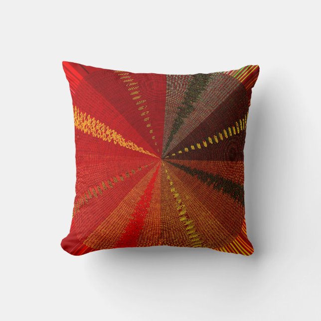 Coussin extérieur du tourbillon rouge orange (Recto)