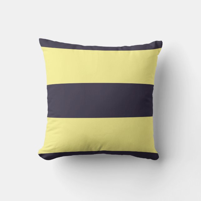 Coussin extérieur en bleu et jaune (Recto)