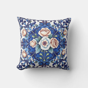 coussin extérieur en mosaïque rose royale