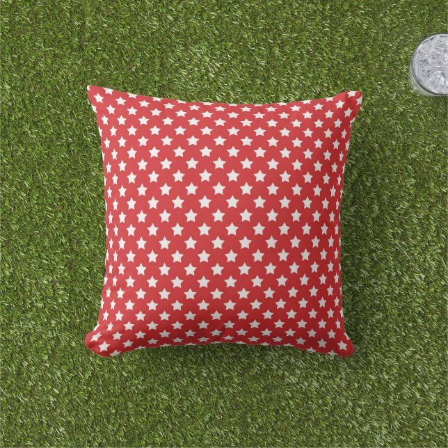 Coussin extérieur étoiles patriotiques (Herbe)