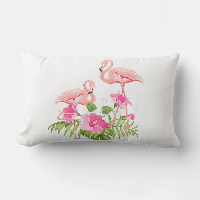 Coussin extérieur  extérieur à Flamant rose d'orei (Recto)