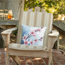 Coussin extérieur fleuri