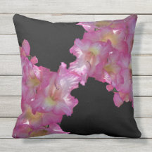 Coussin extérieur floral de Grapic de glaïeul rose