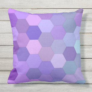 coussin extérieur hexagone violet