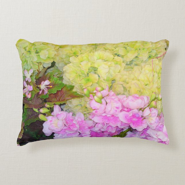 Coussin extérieur Jaune Hydrangea Flower (Devant)