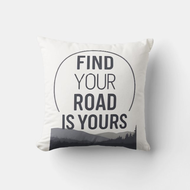 Coussin extérieur minimal - TROUVEZ VOTRE ROUTE ES (Recto)