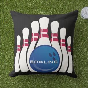 Coussin extérieur motif bowling