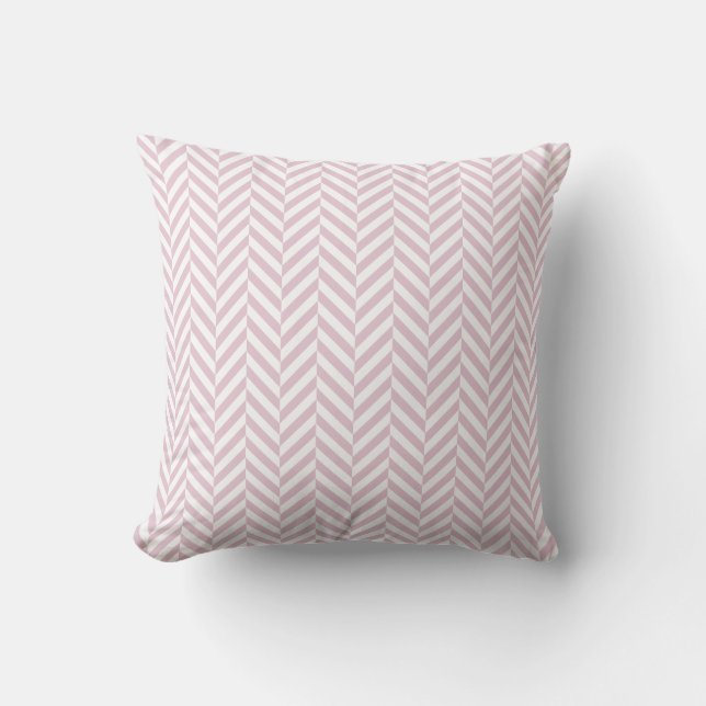 Coussin extérieur | Motif de Herringbone rose (Recto)