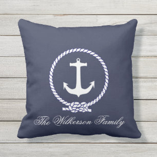 Coussin extérieur nautique personnalisé par