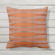 Coussin extérieur - Orange brûlé, Artisanal gris