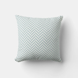 Coussin extérieur   Pastel Blue Herringbone Motif