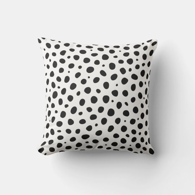 Coussin extérieur Pois noir blanc (Recto)
