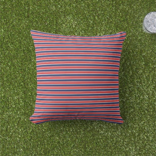 Coussin Extérieur Rayures Patriotiques (Herbe)