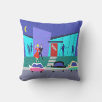 Coussin extérieur Retro Open House Party