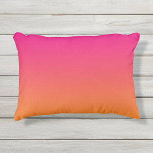 Coussin extérieur rose et orange d'Ombre