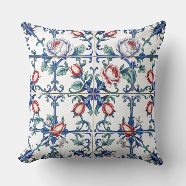 coussin extérieur roses de printemps (Recto)