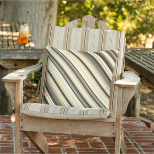 Coussin extérieur Stripey Sepia