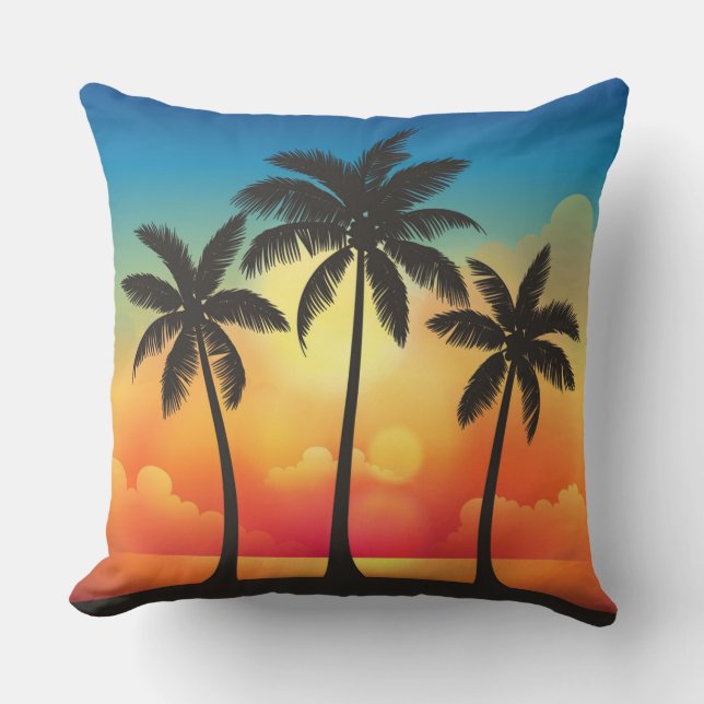 Coussin extérieur Tropical Sunset (Recto)
