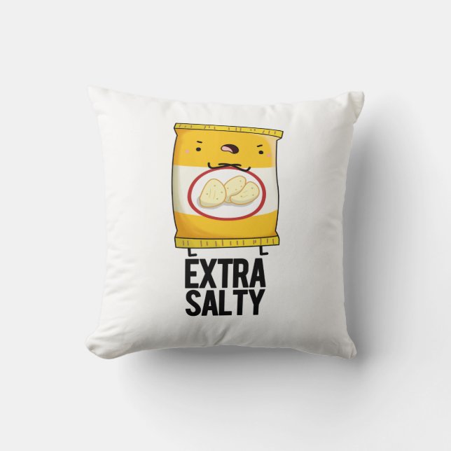 Coussin Extra Salty Funty Salty Snack Pun (Recto)
