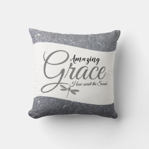 Coussin Extraordinaire parties scintillant argent Grace Je