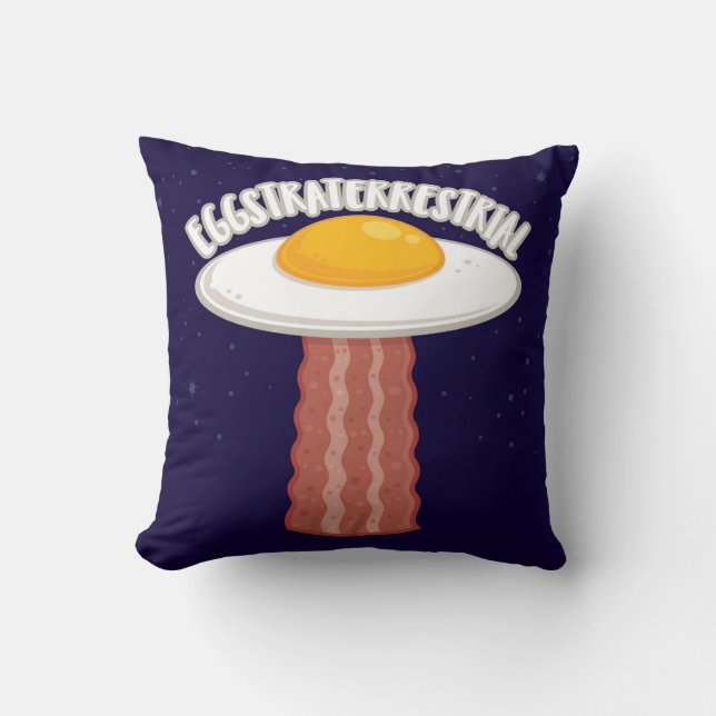 Coussin Extraterrestre avec texte (Recto)