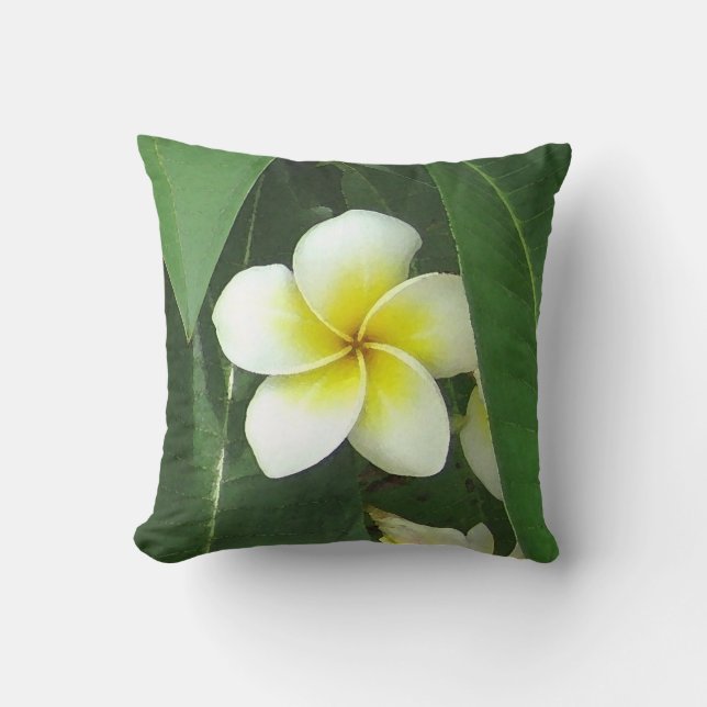 Coussin Extrémité de Plumeria (Recto)