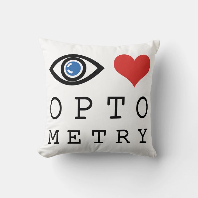 Coussin Eye Love Heart Optometry - Optométriste Tableau de (Recto)