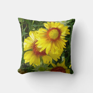 Coussin F6 Fleurs sauvages jaunes Gaillardia