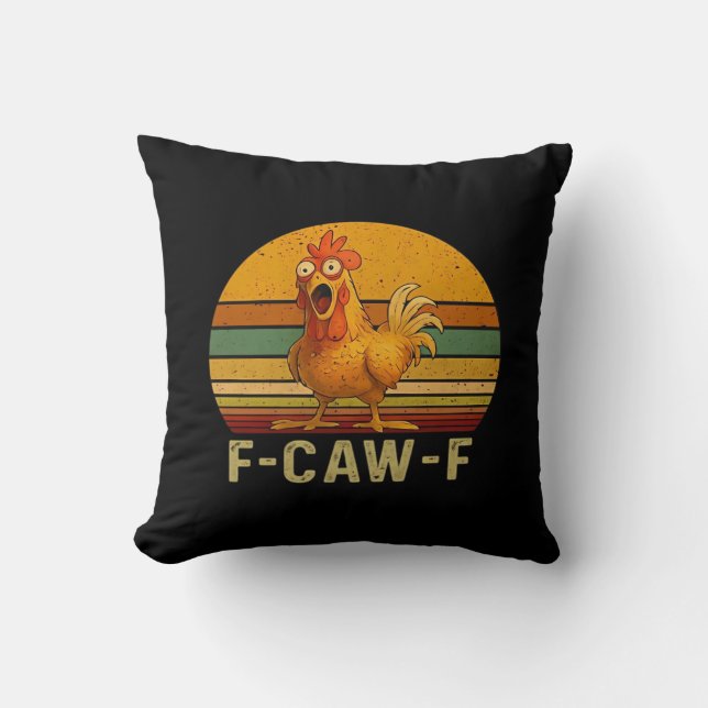 Coussin F-Caw-F Chicken Essential Vintage Graphic (Recto)