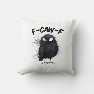 Coussin F-Caw-F Corbeau Drôle Corbeau Amateurs d'oiseaux S
