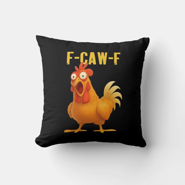 Coussin F Caw F Mème de poulet drôle Style moderne tendanc (Recto)