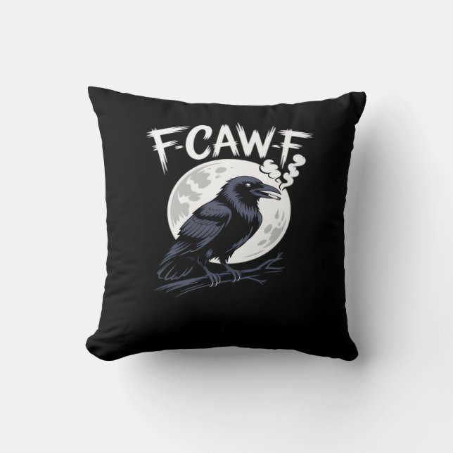 Coussin F-Caw-F Oiseau Classique Art Vintage (Recto)