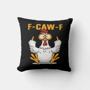Coussin F-Caw-F Poulet Classique Drôle Tendance