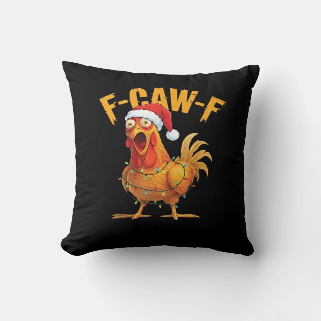 Coussin F-Caw-F Poulet de Noël Essentiel (Recto)