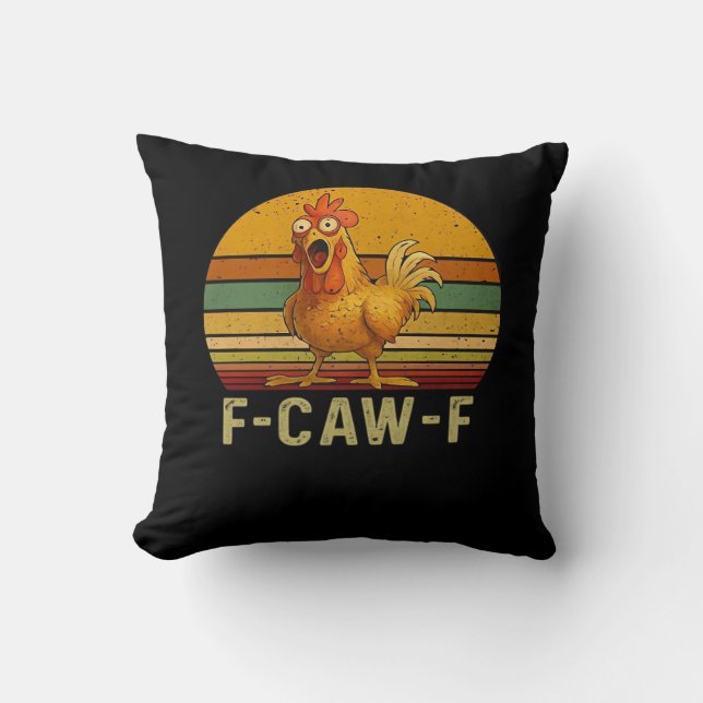 Coussin F-Caw-F Poulet Essentiel Rétro Classique (Recto)