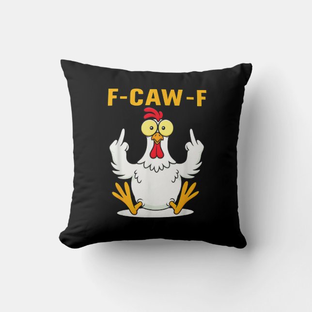 Coussin F-Caw-F Quote Rooster Meme (Recto)