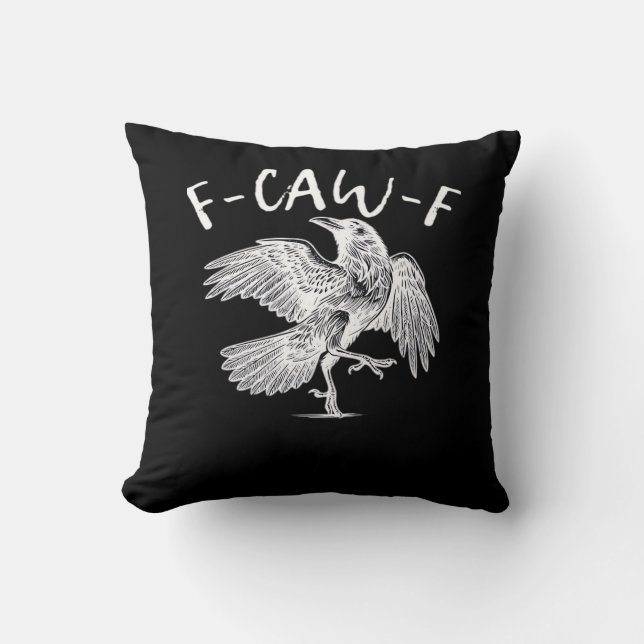 Coussin F-Caw-F Raven Vintage Graphic (Recto)