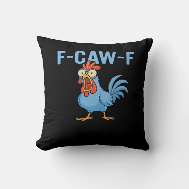 Coussin F-Caw-F Swearing Chicken Classic Retro Style (Recto)