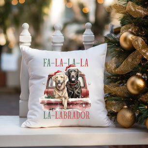COUSSIN FA LA LA LABRADOR CHIEN CHIEN RED TRUCK FURRY NOËL
