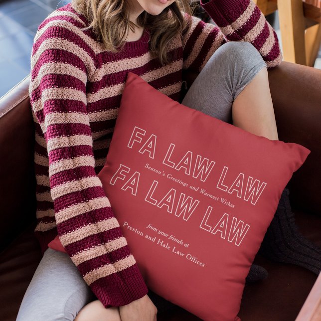 Coussin Fa Law Law Drôle Blague d'Avocat Noël (Créateur téléchargé)